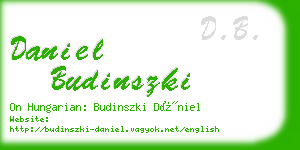 daniel budinszki business card